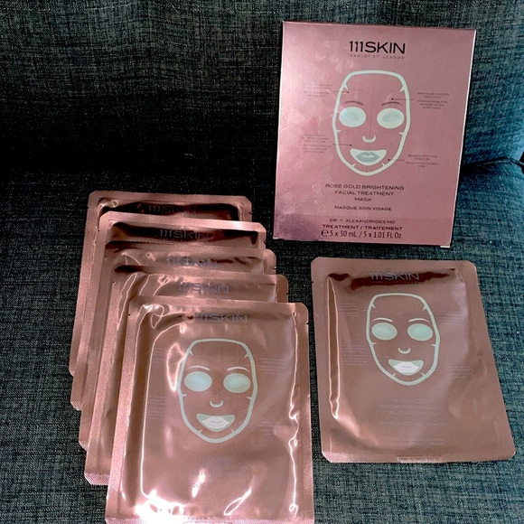 111SKIN Other - 111SKIN Rose Gold Brightening Facial Treatment Mask 5 Count *NIB* plus 1 FREE
